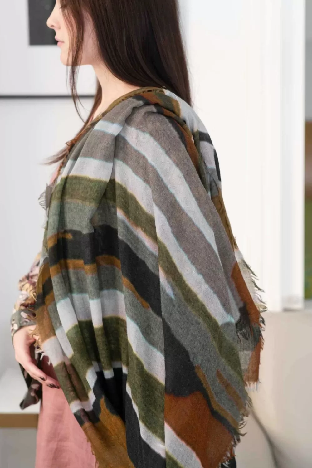 Lazybones Scarves^Annica Scarf Woodland