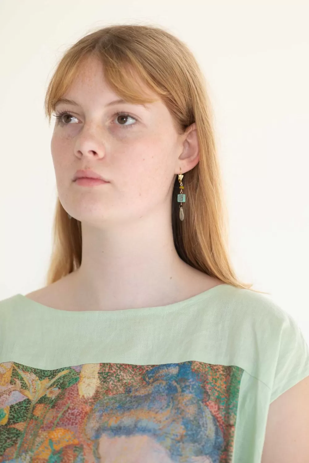 Lazybones Jewellery^Aqua Key Earrings