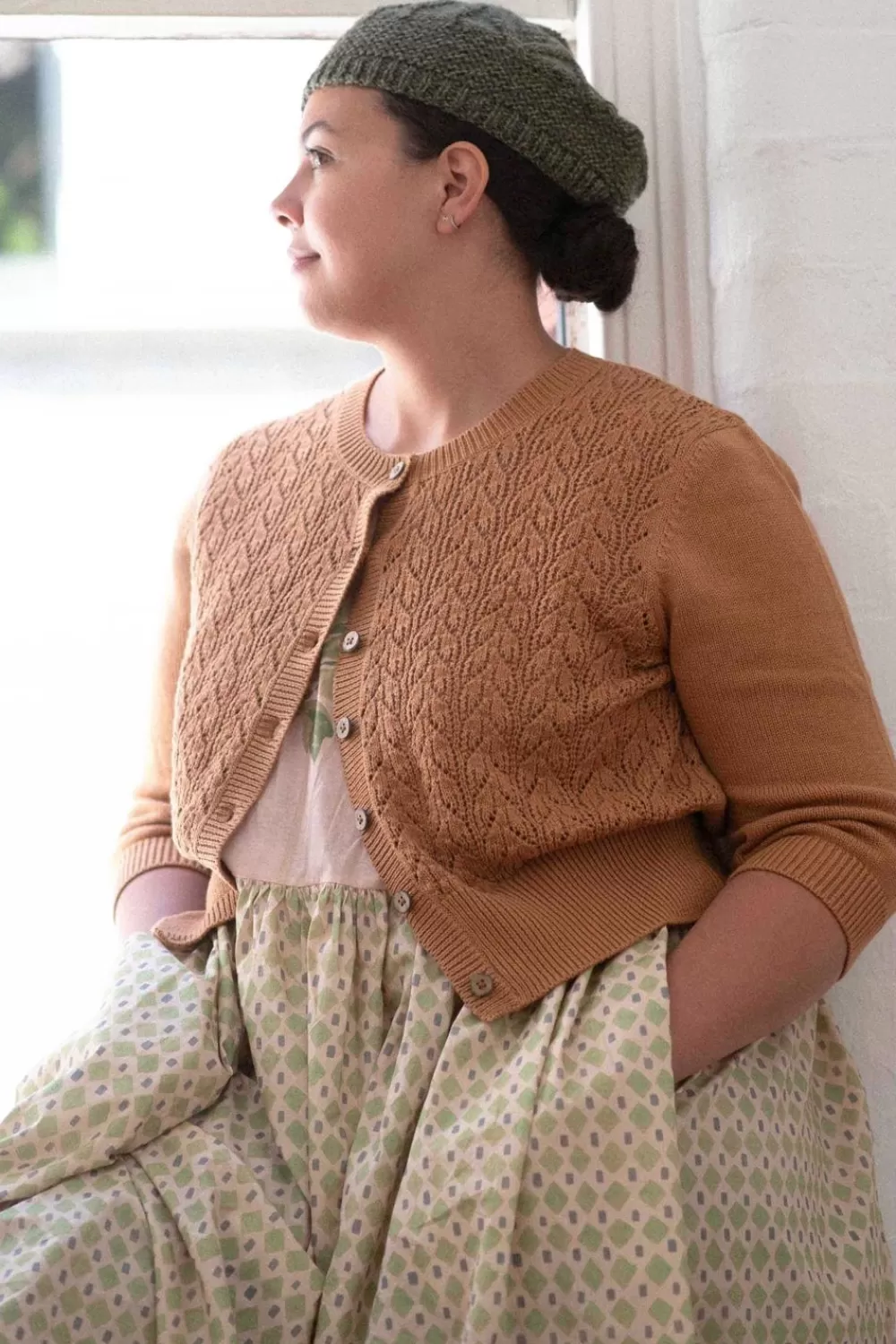 Lazybones Knits^Ava Cardigan Almond