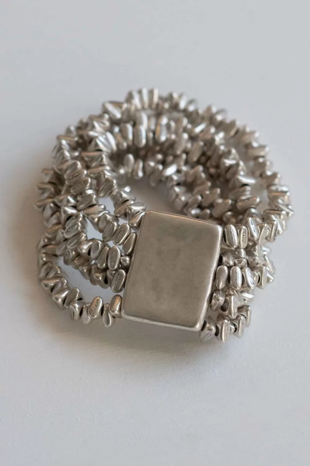 Lazybones Jewellery^Beaded Pewter Bracelet