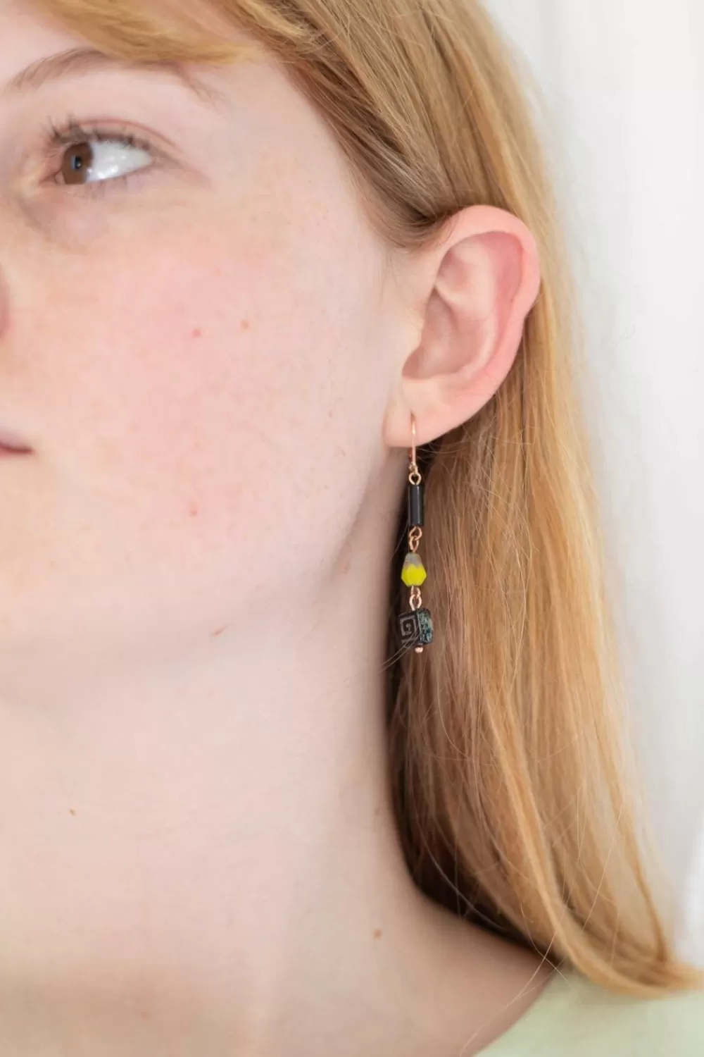 Lazybones Jewellery^Black Key Earrings