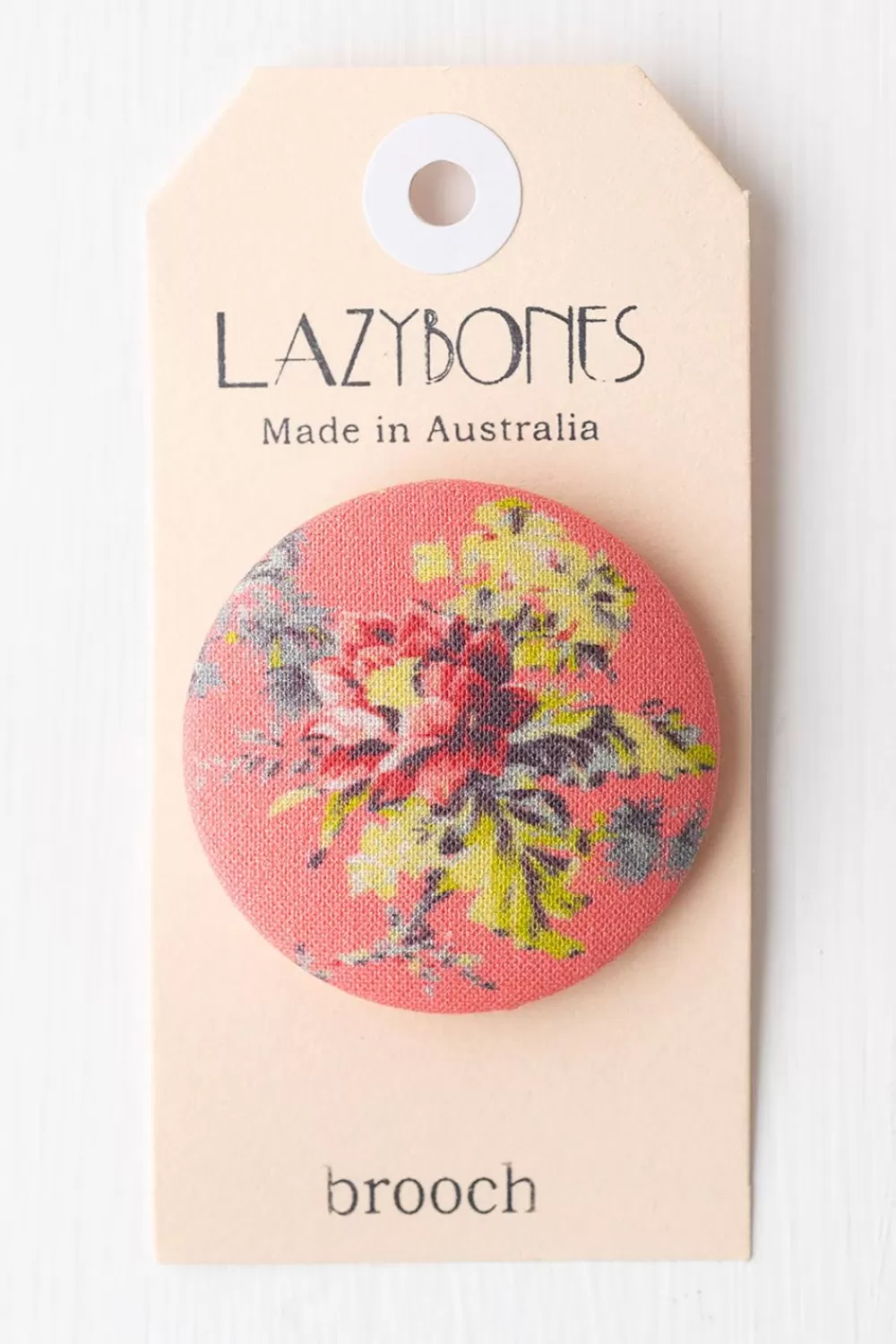 Lazybones Brooches^Coral Floral Brooch