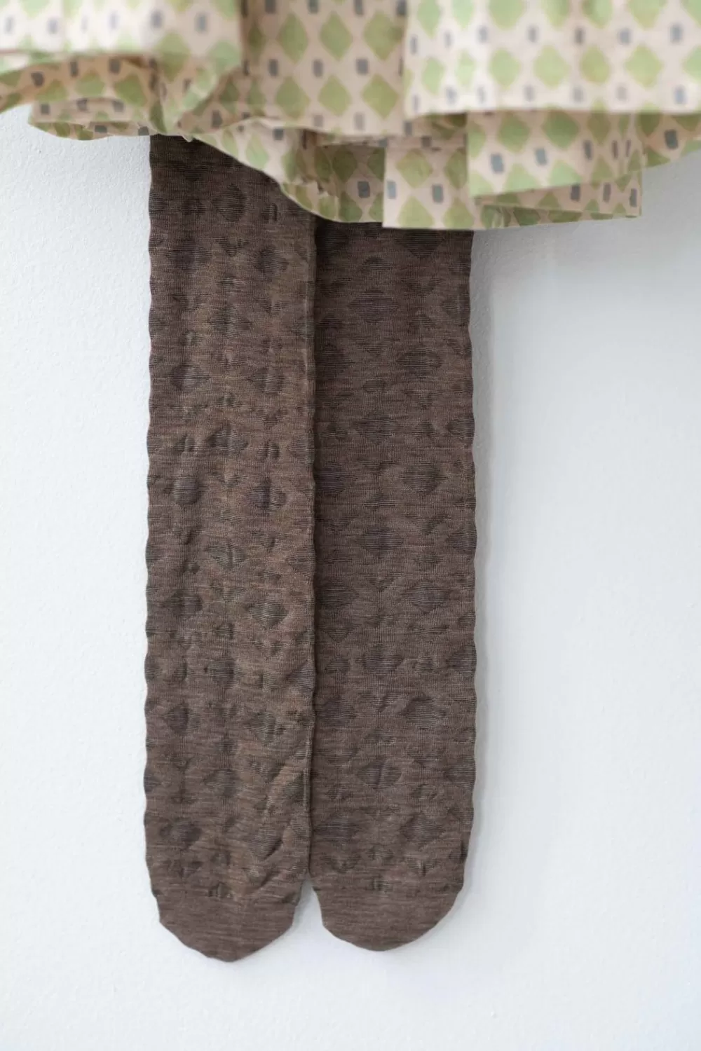 Lazybones Socks & Tights^Deco Brown Wool Tights