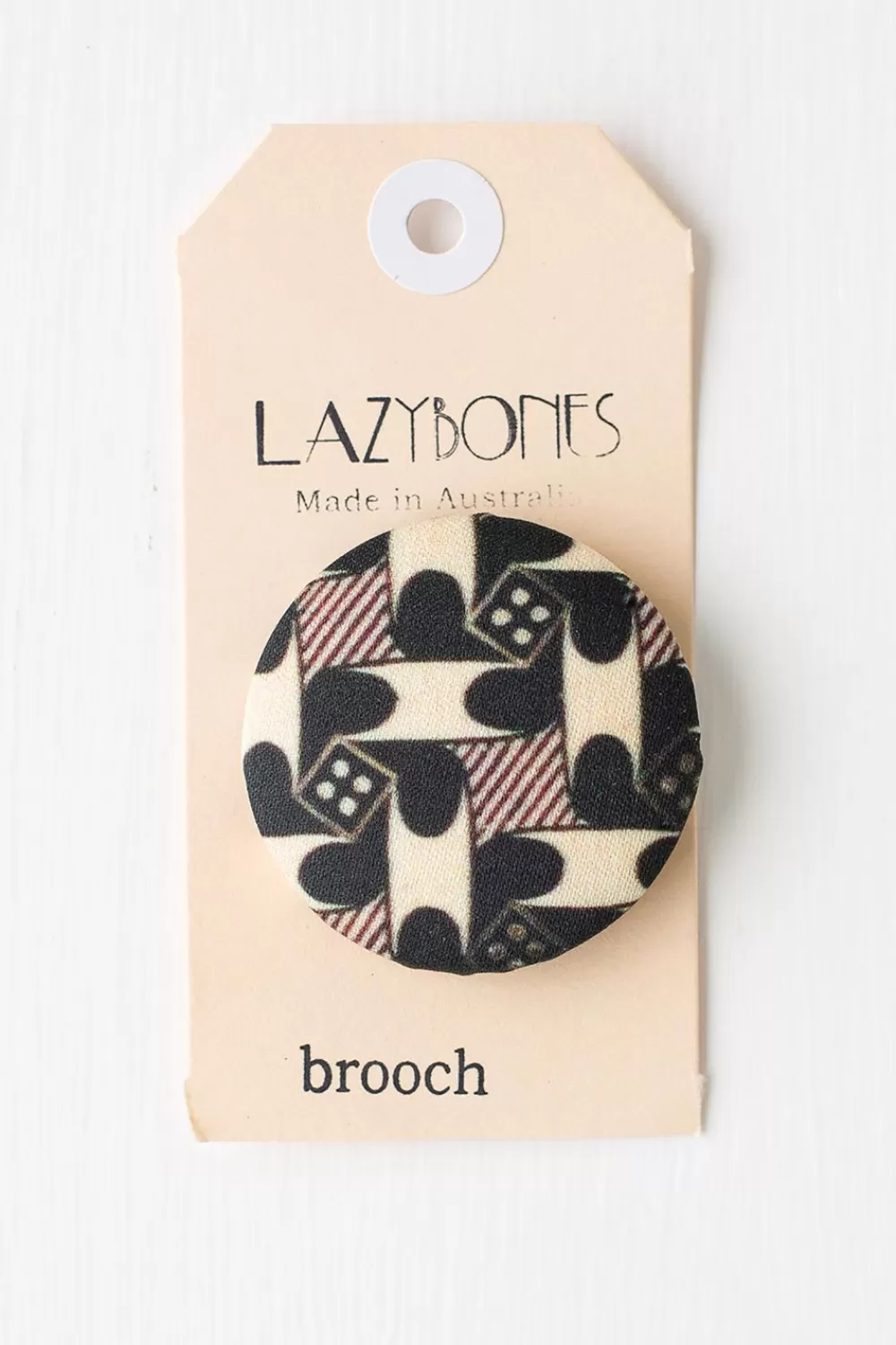 Lazybones Brooches^Domino Brooch