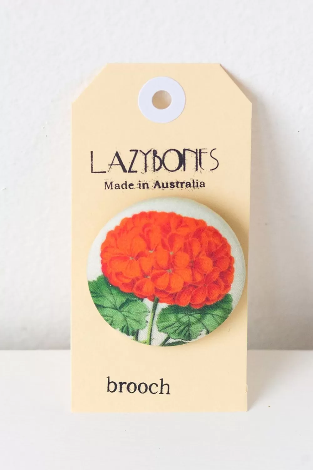 Lazybones Brooches^Geranium Brooch