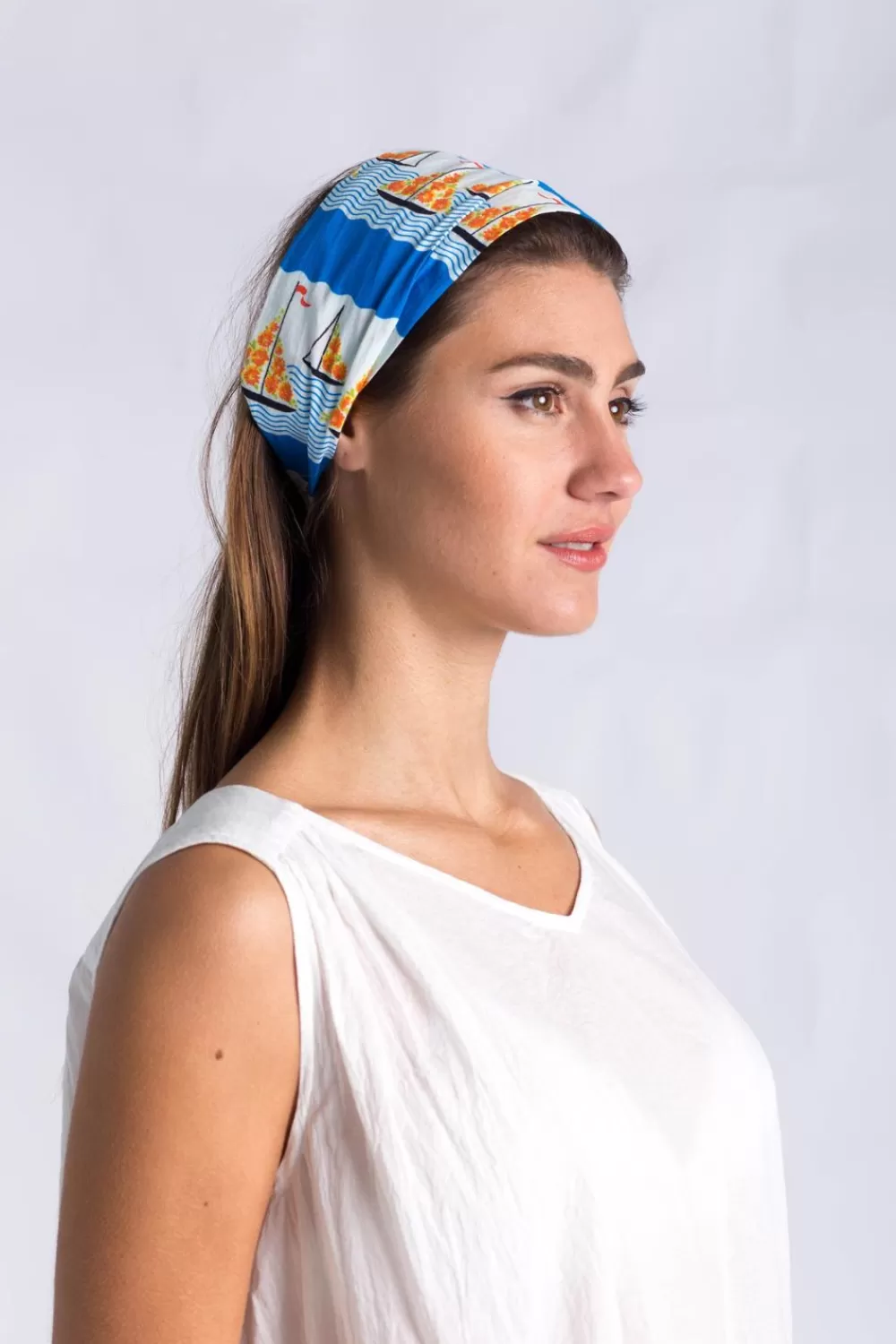 Lazybones Hair Accessories^Head Scarf In Seaside *Organic Cotton