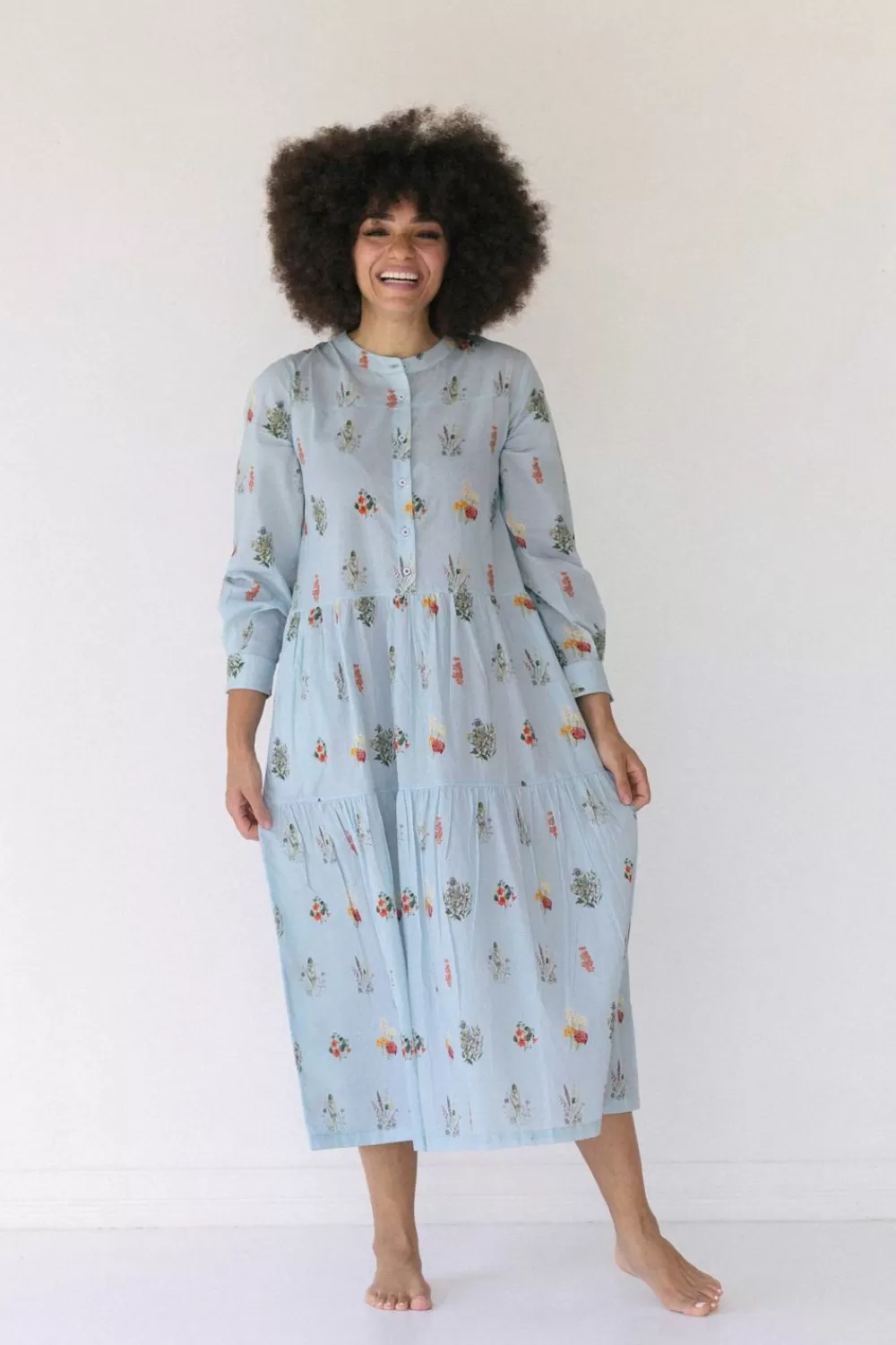 Lazybones Dresses^Ingrid Dress Wildflowers *Organic Cotton