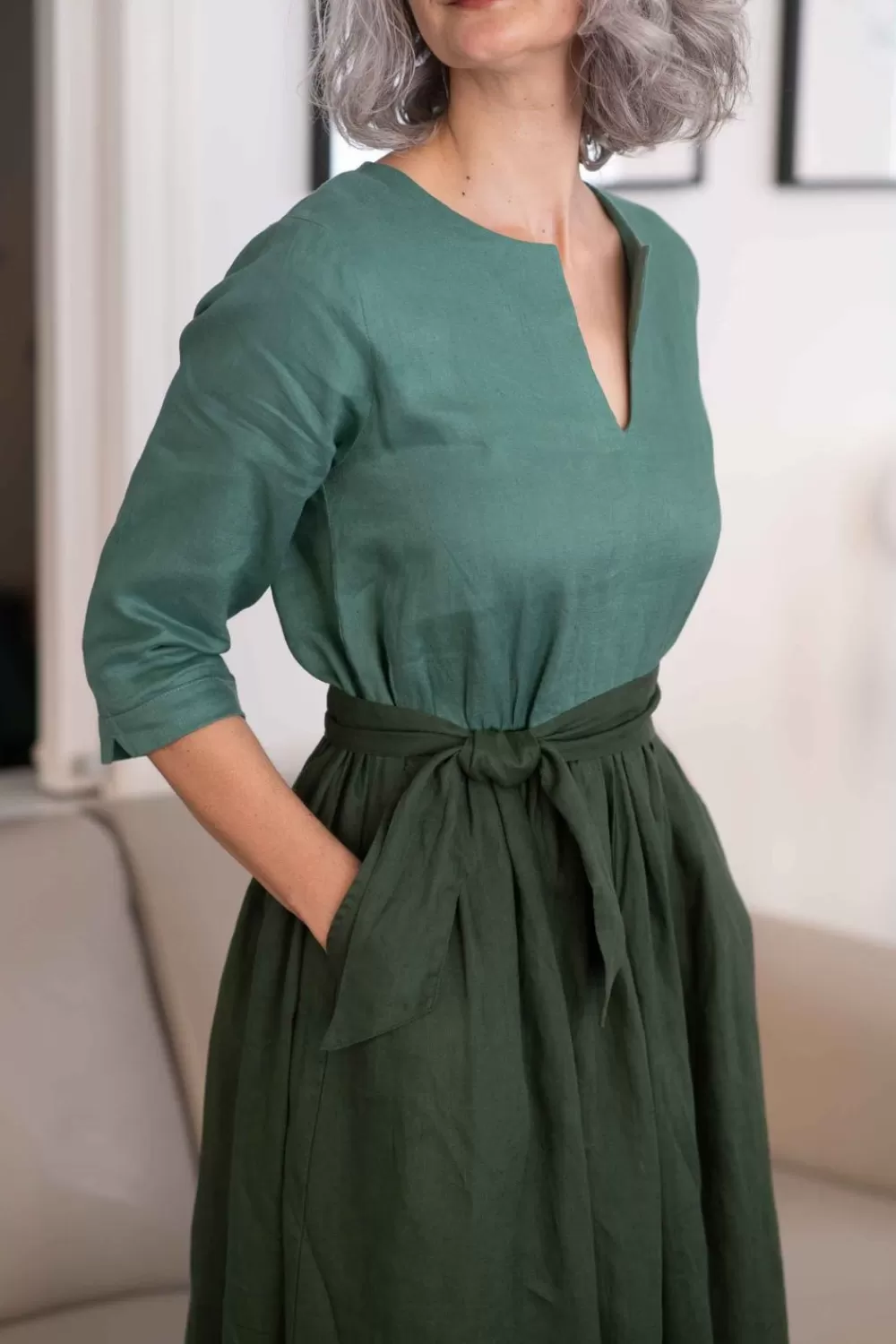 Lazybones Dresses^Michaela Dress Evergreen