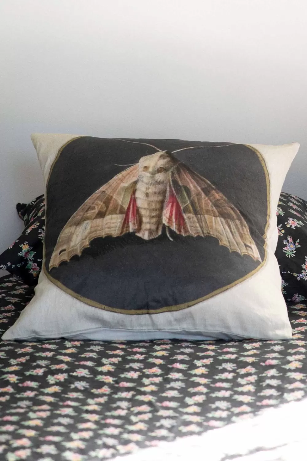 Lazybones Cushion Covers^Moth Cushion Cover *Organic Cotton