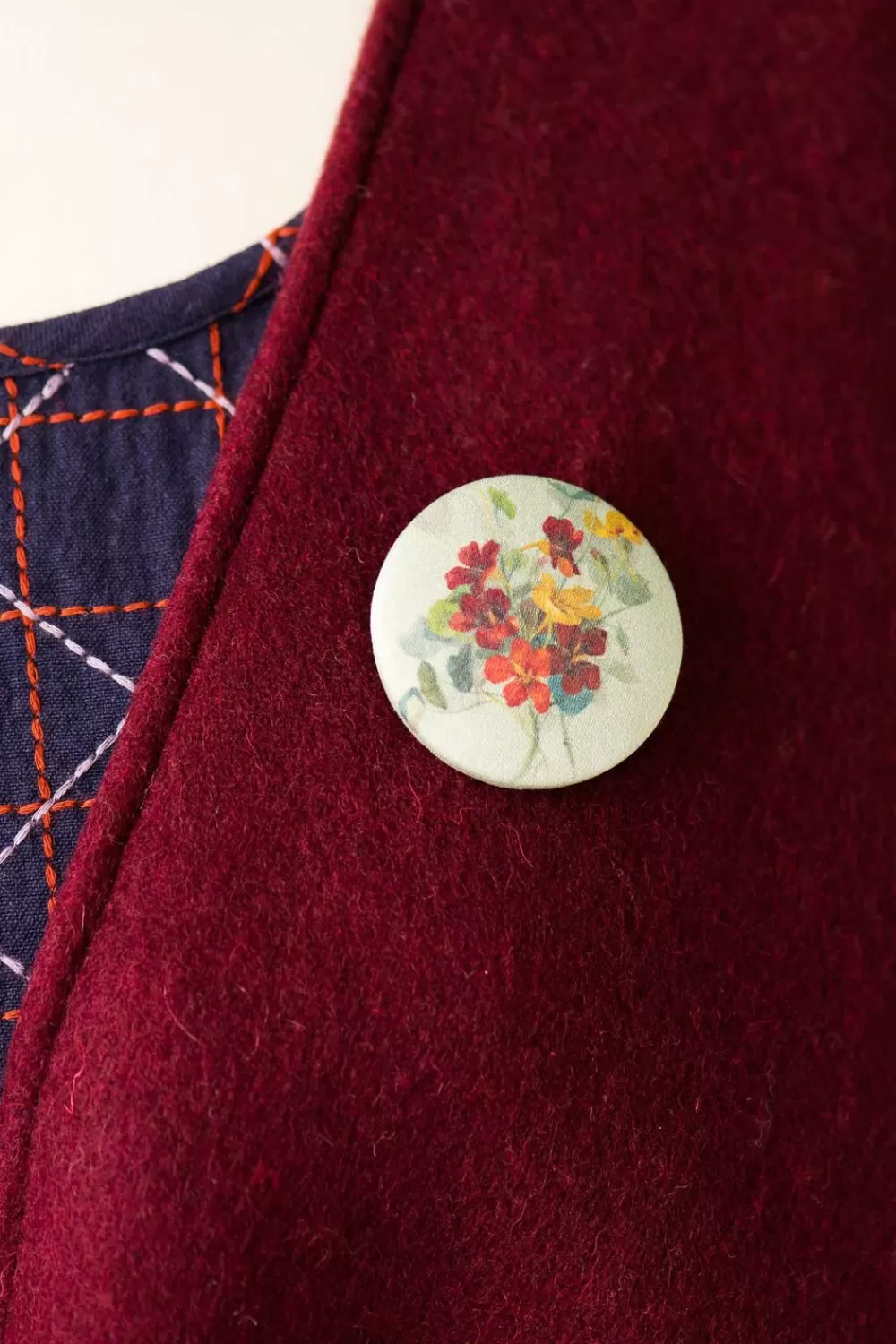 Lazybones Brooches^Nasturtium Brooch