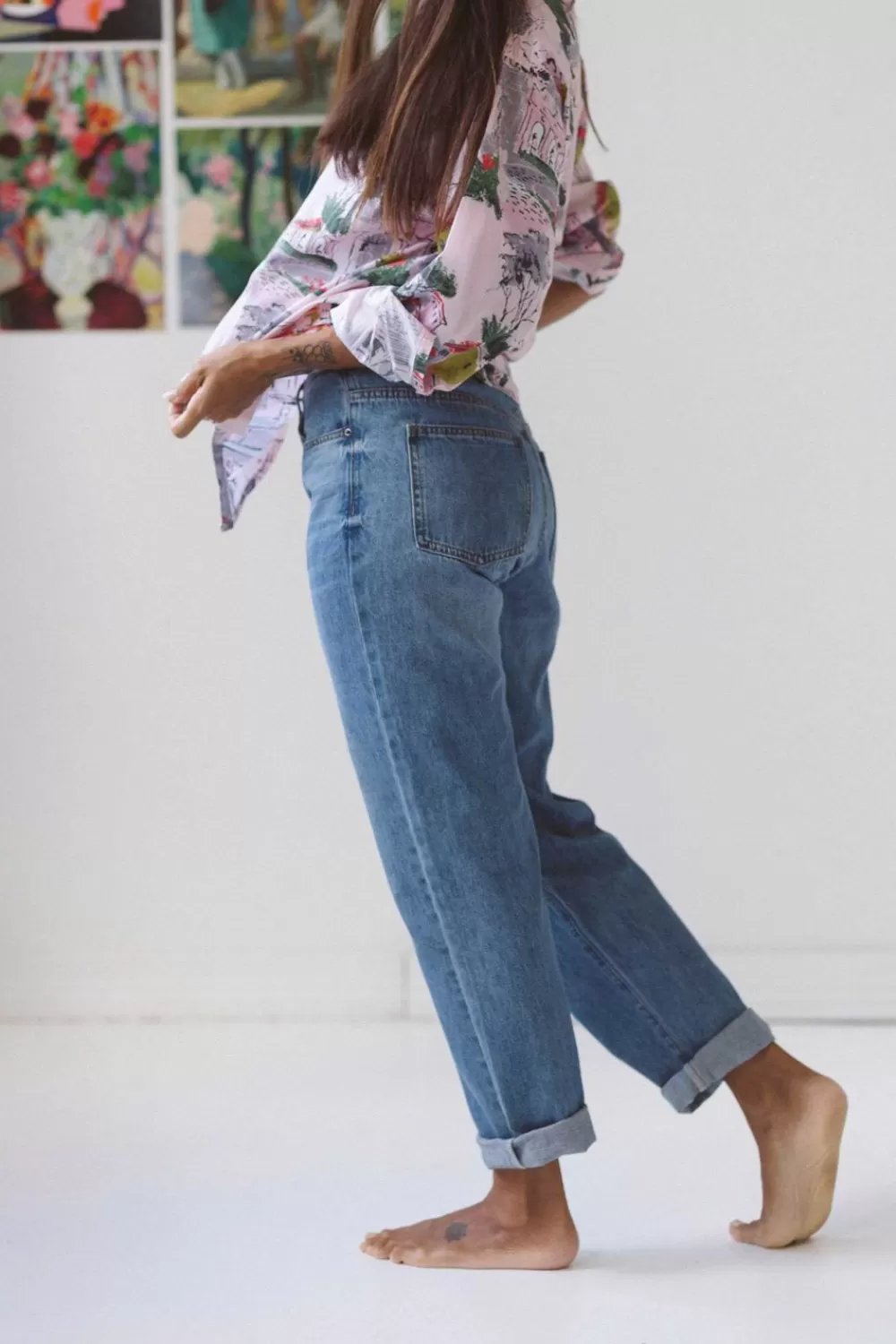 Lazybones Pants^Nikki Jeans Vintage Wash *Organic Cotton