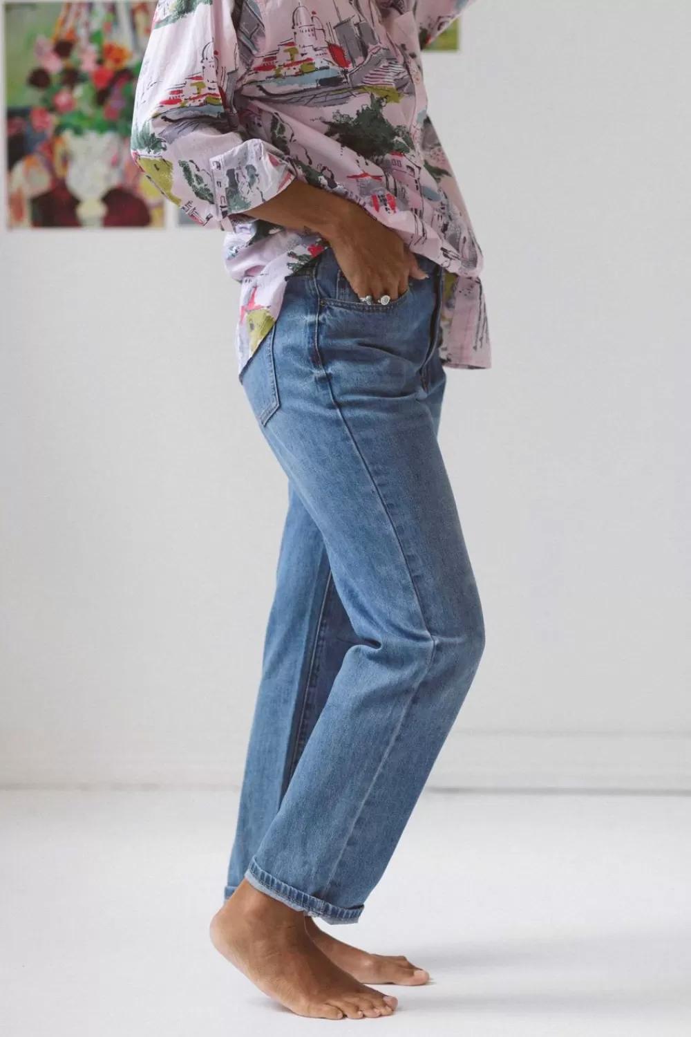 Lazybones Pants^Nikki Jeans Vintage Wash *Organic Cotton