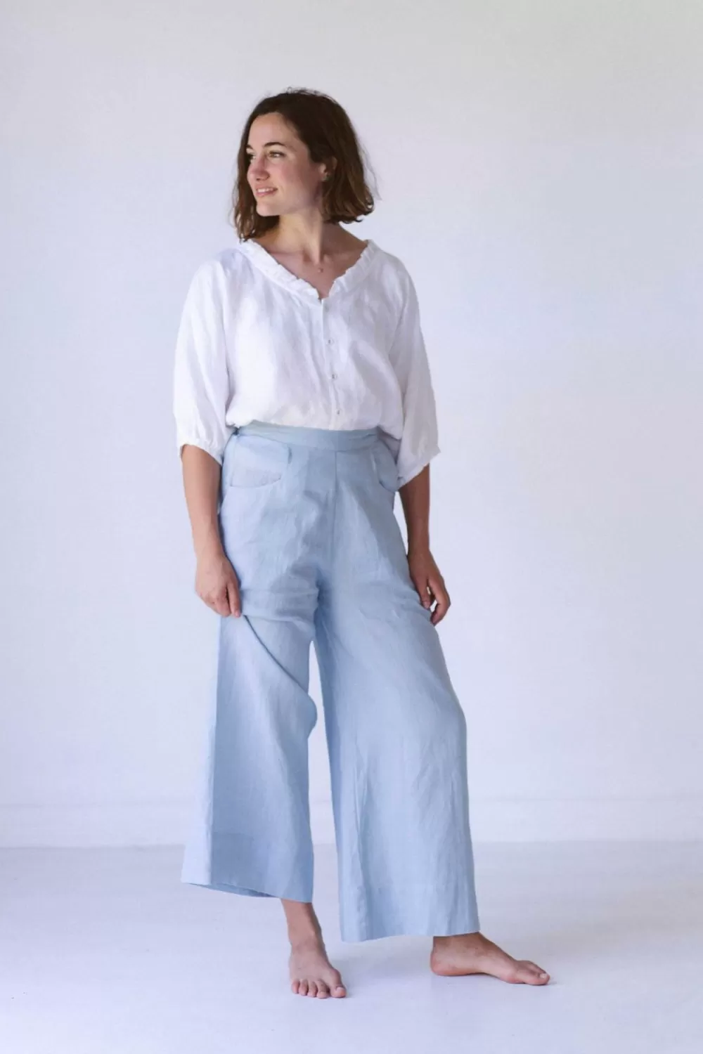 Lazybones Pants^Ollie Linen Pant In Sky