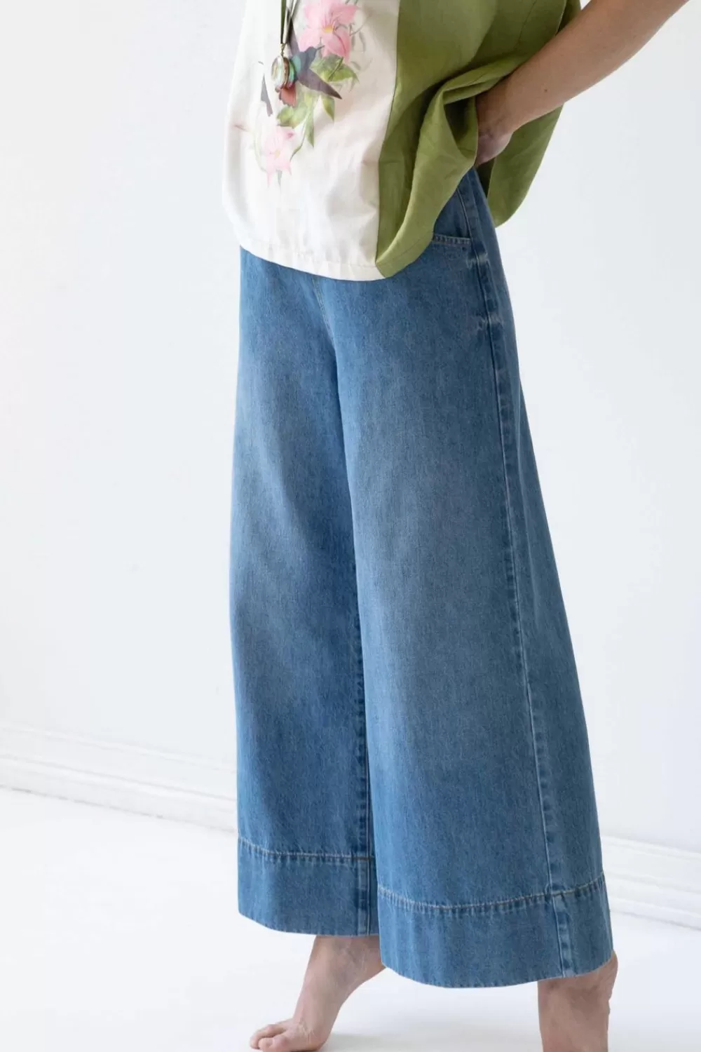 Lazybones Pants^Ollie Pant In Denim *Organic Cotton