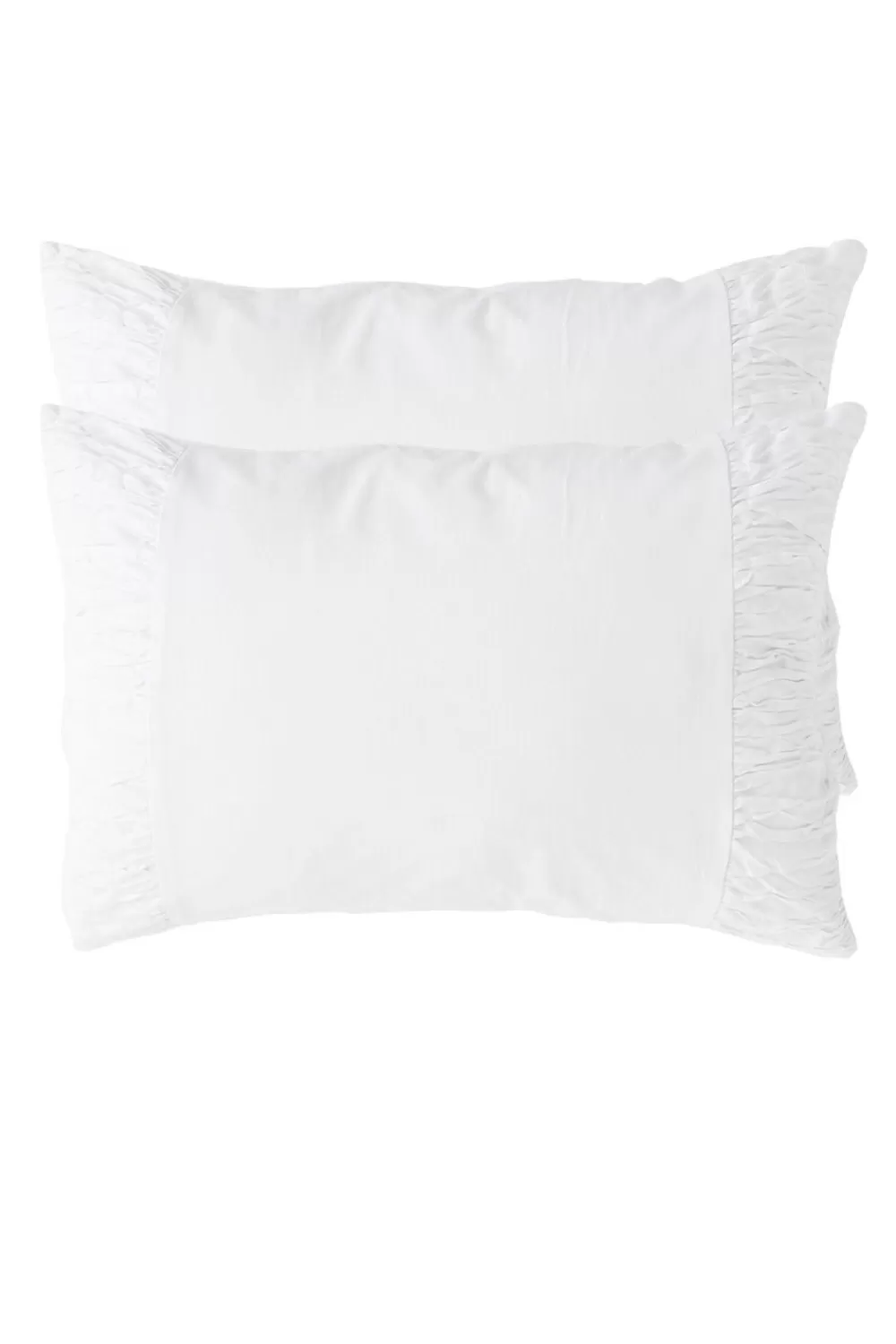 Lazybones Pillowcases^Rosette Pillowcase Set In White *Organic Cotton