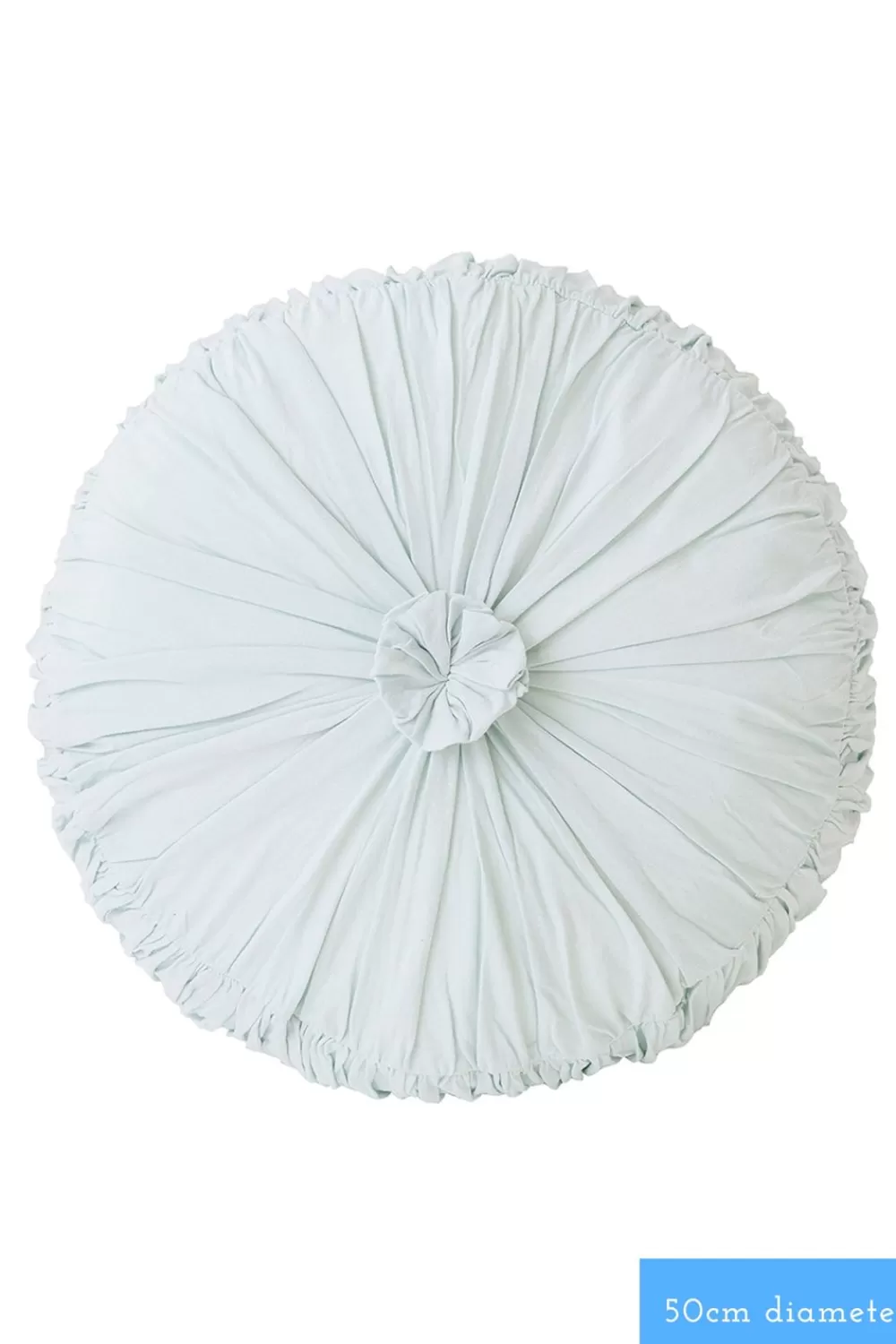 Lazybones Cushion Covers^Rosette Round Cushion Cover In Chalk Blue *Organic Cotton