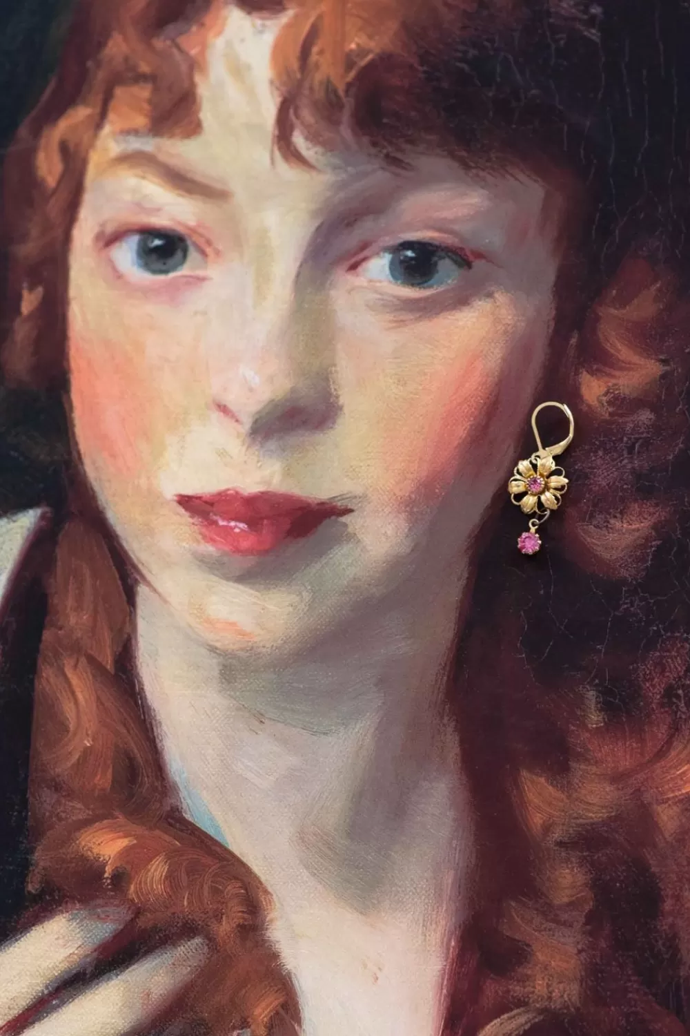 Lazybones Jewellery^Susanna Pink Vintage Earrings