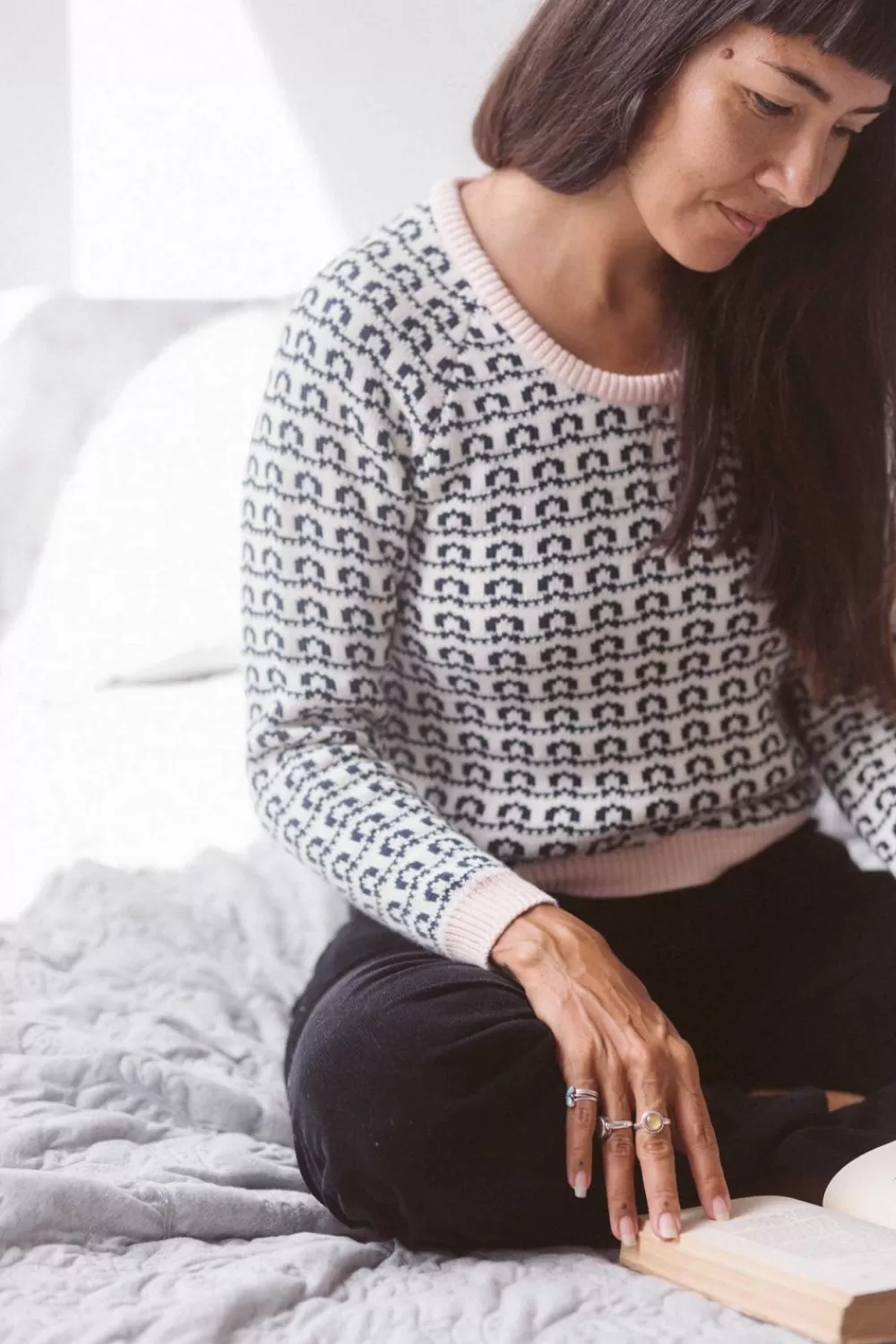 Lazybones Knits^Tilda Jumper In Loop *Organic Cotton