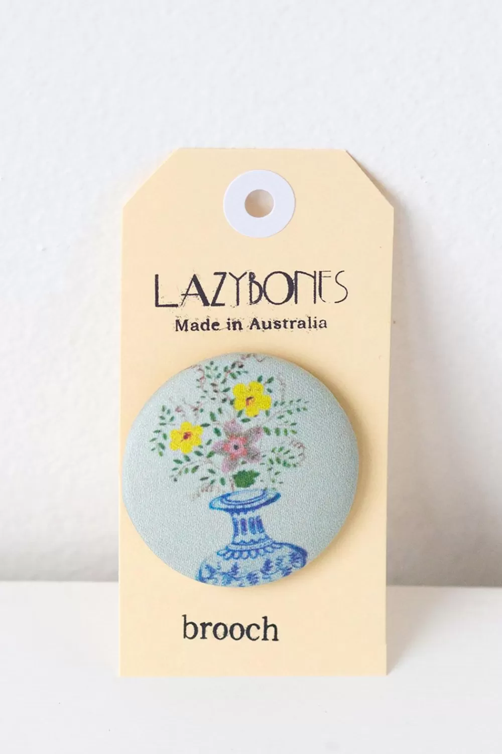 Lazybones Brooches^Valentine Vase Brooch