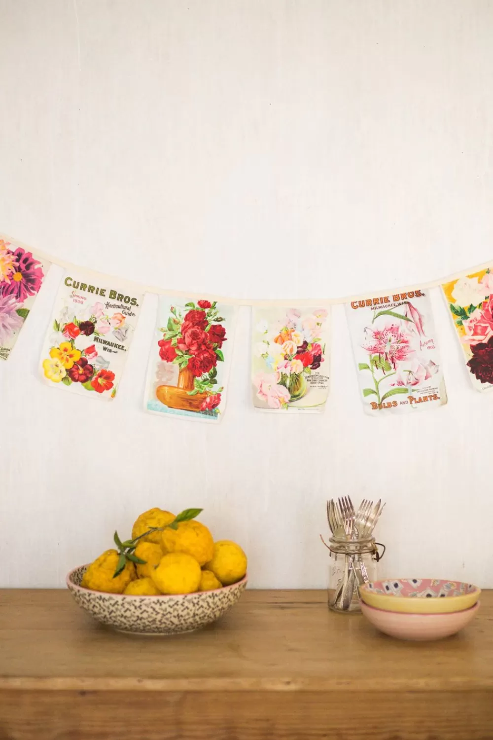 Lazybones Garlands^Vintage Flower Garland *Organic Cotton