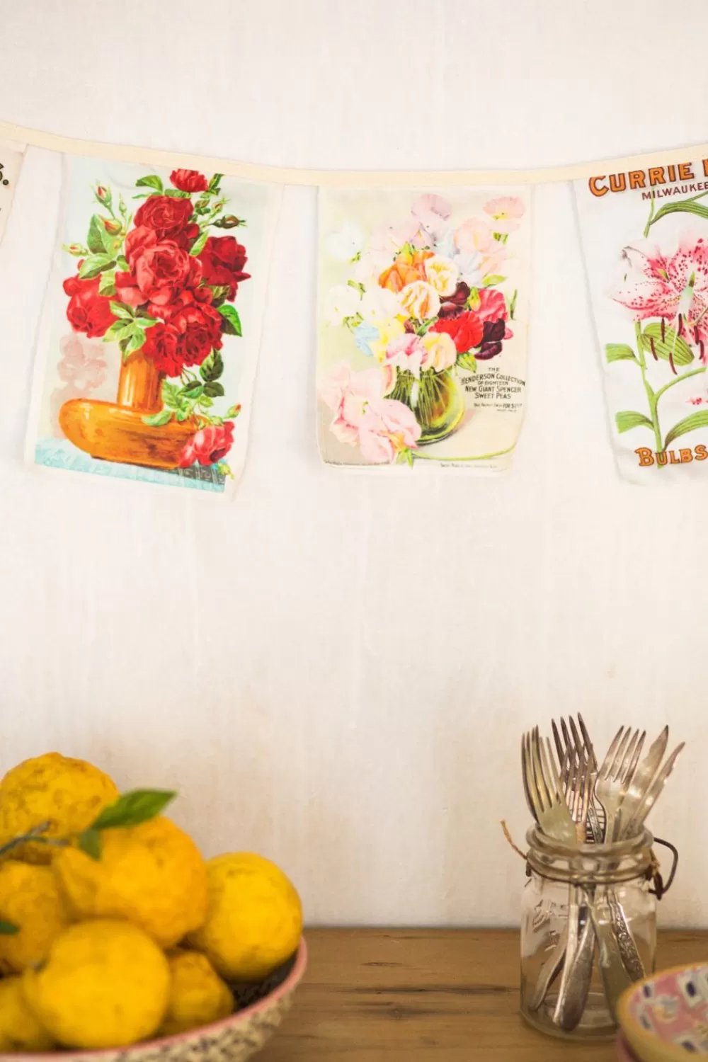Lazybones Garlands^Vintage Flower Garland *Organic Cotton