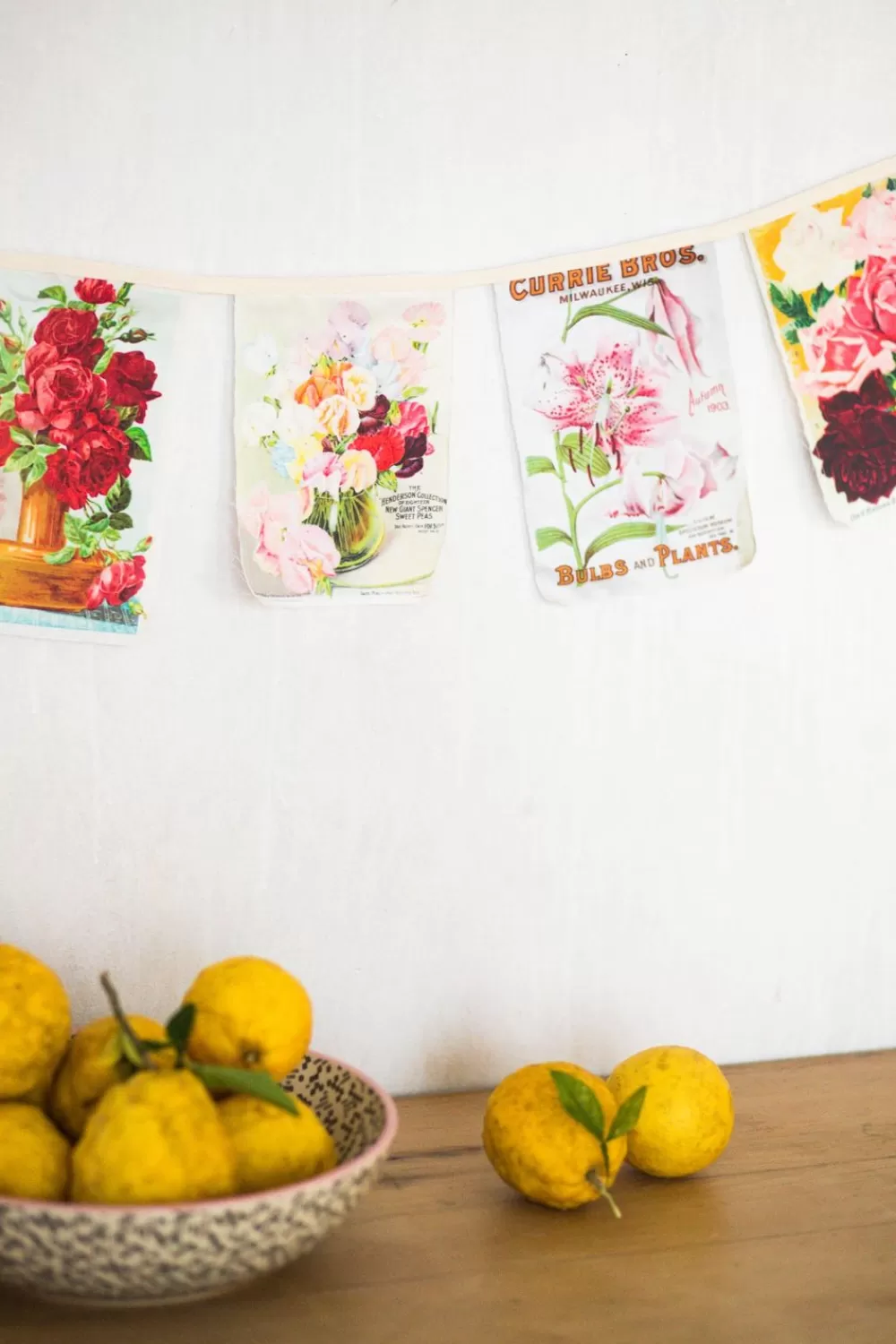 Lazybones Garlands^Vintage Flower Garland *Organic Cotton