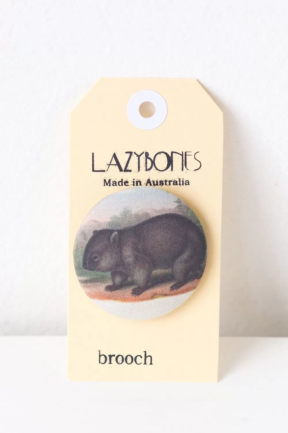 Lazybones Brooches^Wombat Brooch