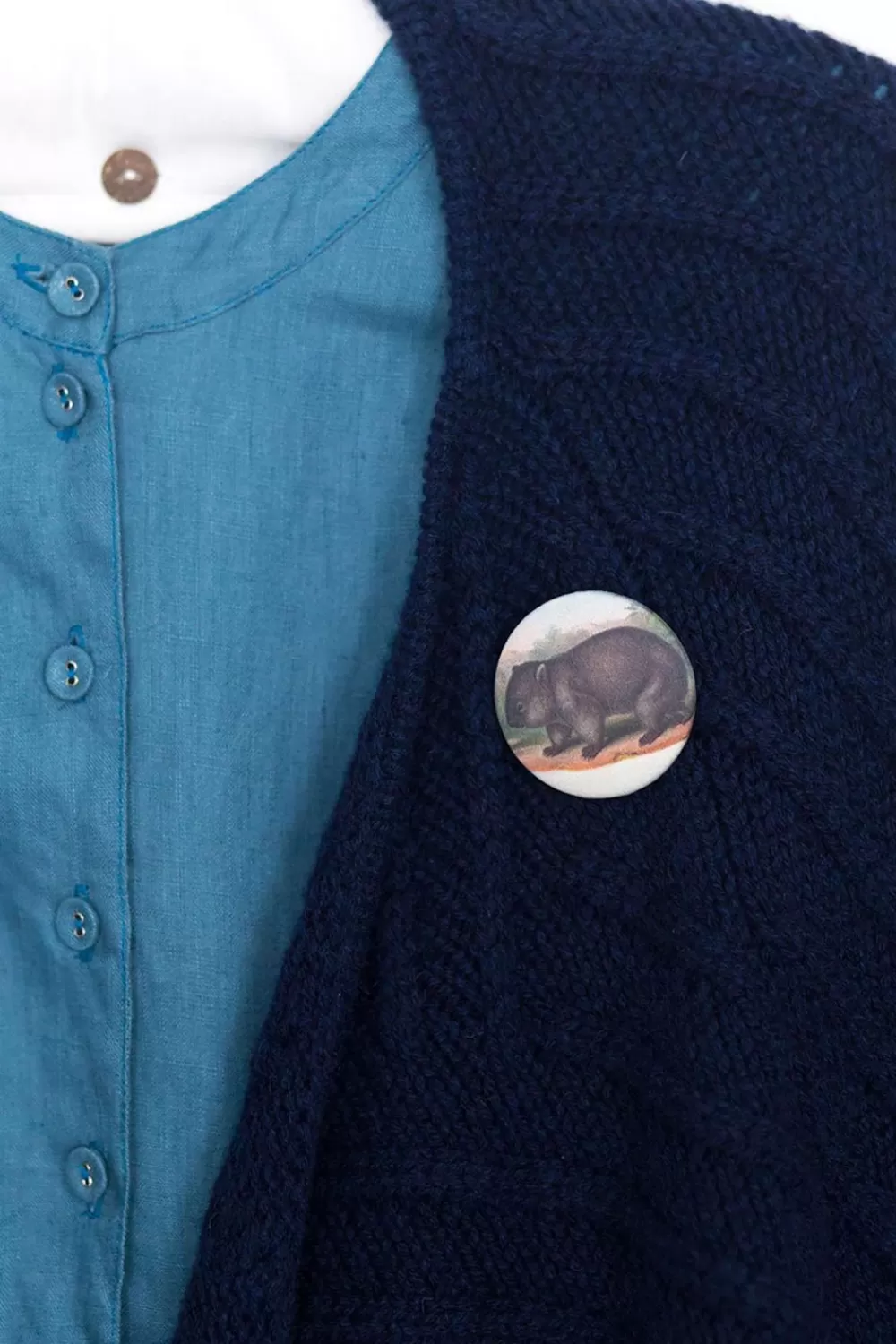 Lazybones Brooches^Wombat Brooch